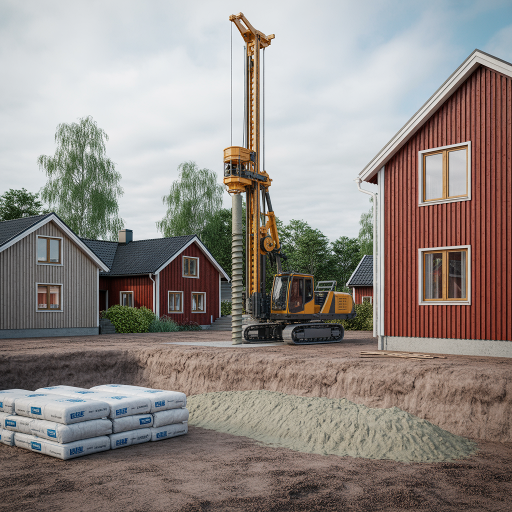 stabilisering av lerjord metoder kalk cement och kostnad