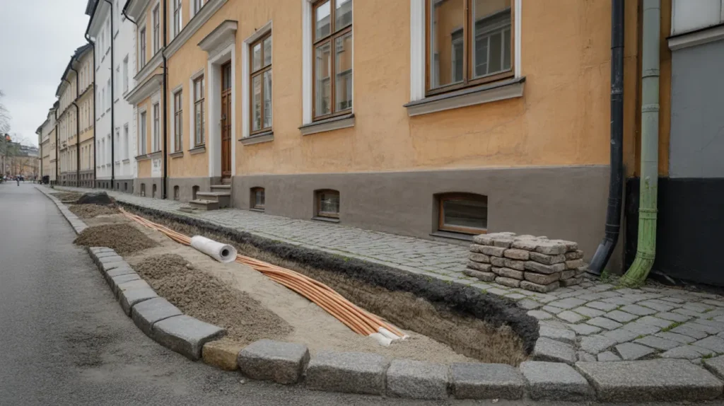 schakt och f rl ggning av fiberkanalisation i s dermalm stockholm