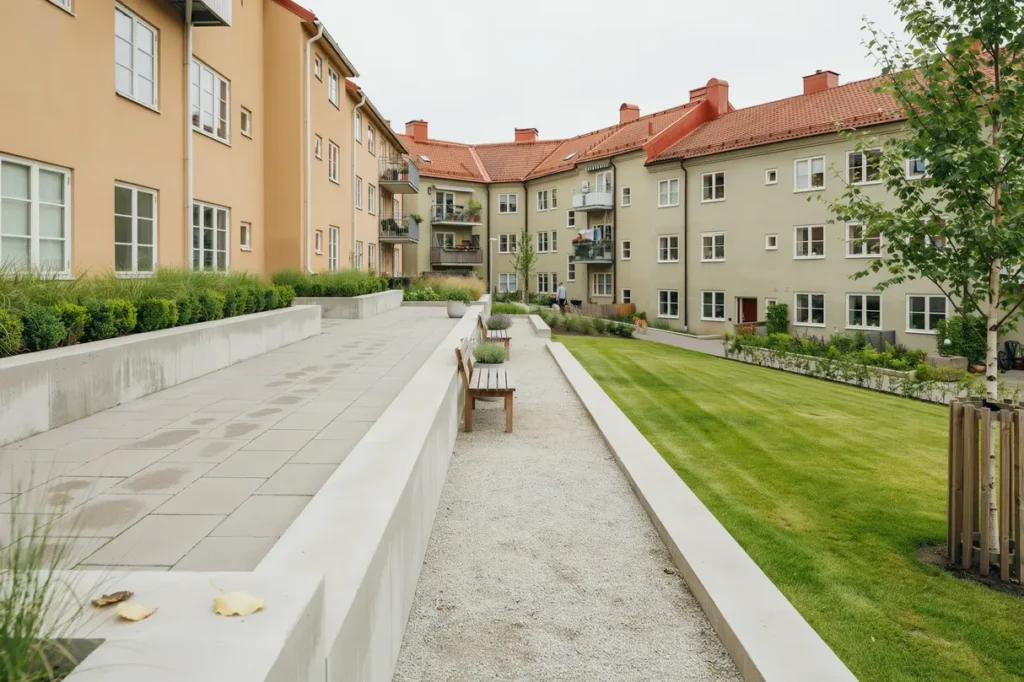 terrassering och finplanering av g rdsmilj i sickla stockholm
