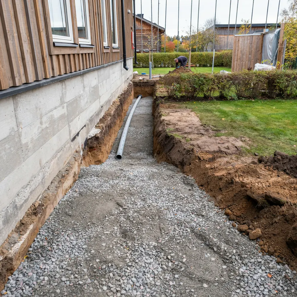 husdranering till villor garage och kallare i upplands vasby taby vallentuna