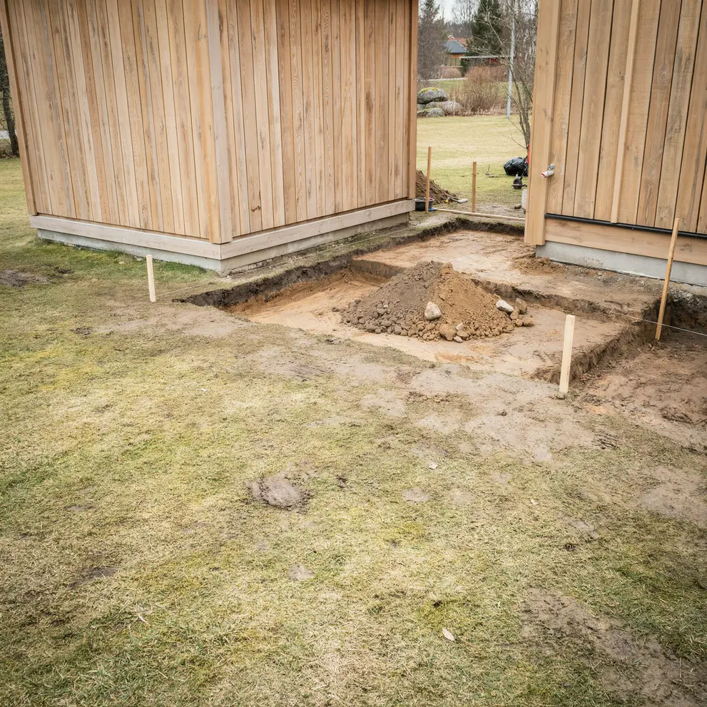 schaktning for tomter och husgrunder i upplands vasby taby vallentuna